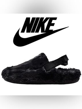 NEW Nike Calm SE Limited Edition Women's Faux Fur Mules 7, 8
